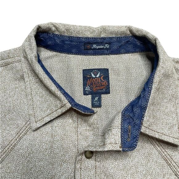 Moonshine Spirit Tan Button Down Western Shirt Size Medium - Picture 5 of 5